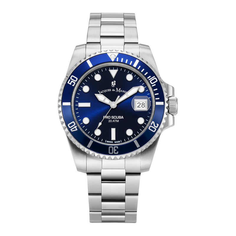 Jacques du Manoir Pro Scuba Silver Watch JWG02802-zoom-