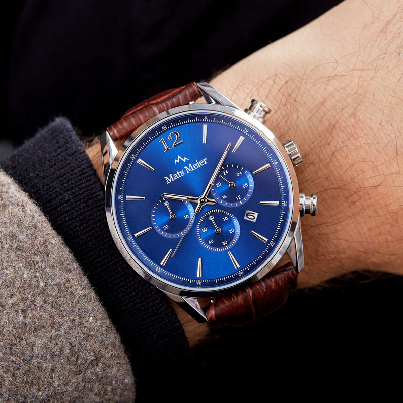 Mats Meier Grand Cornier Chrono Blue/Brown Watch MM00103-zoom-