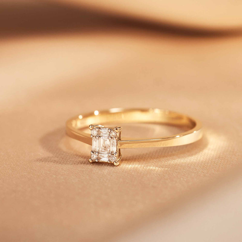 Isabel Bernard De la Paix Maxime 14 Carat Gold Ring | diamond 0.10 ct | IBD330022-60-zoom-
