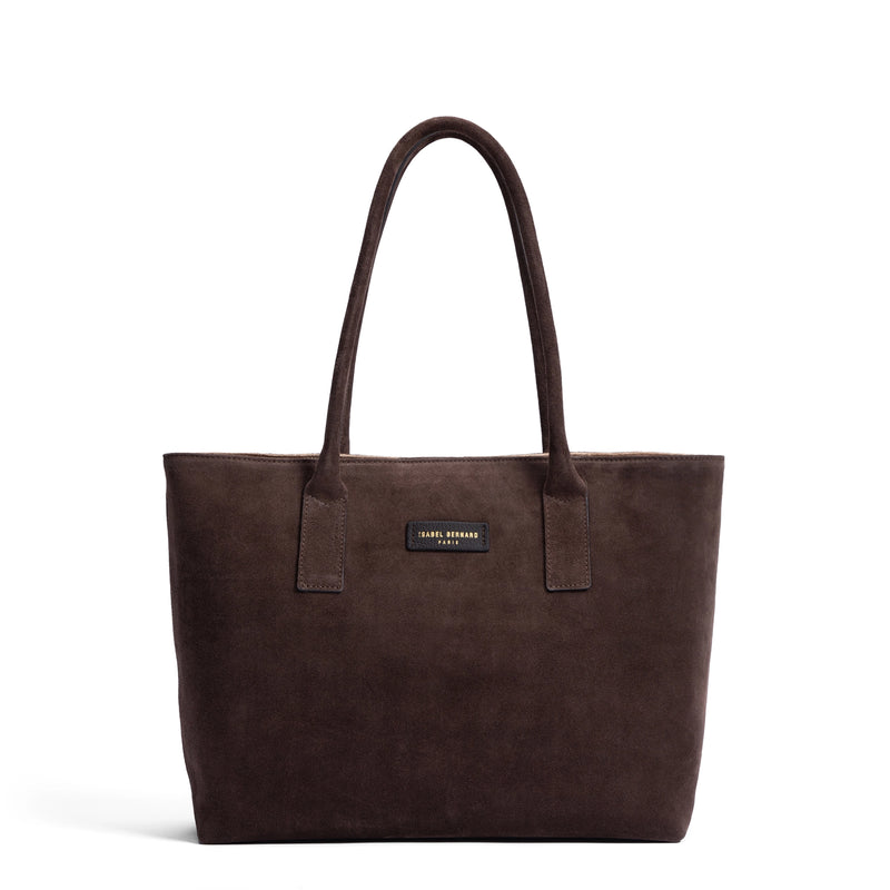 Isabel Bernard Honoré Elin Dark Brown Suede shoulder bag IB25111-131-zoom-