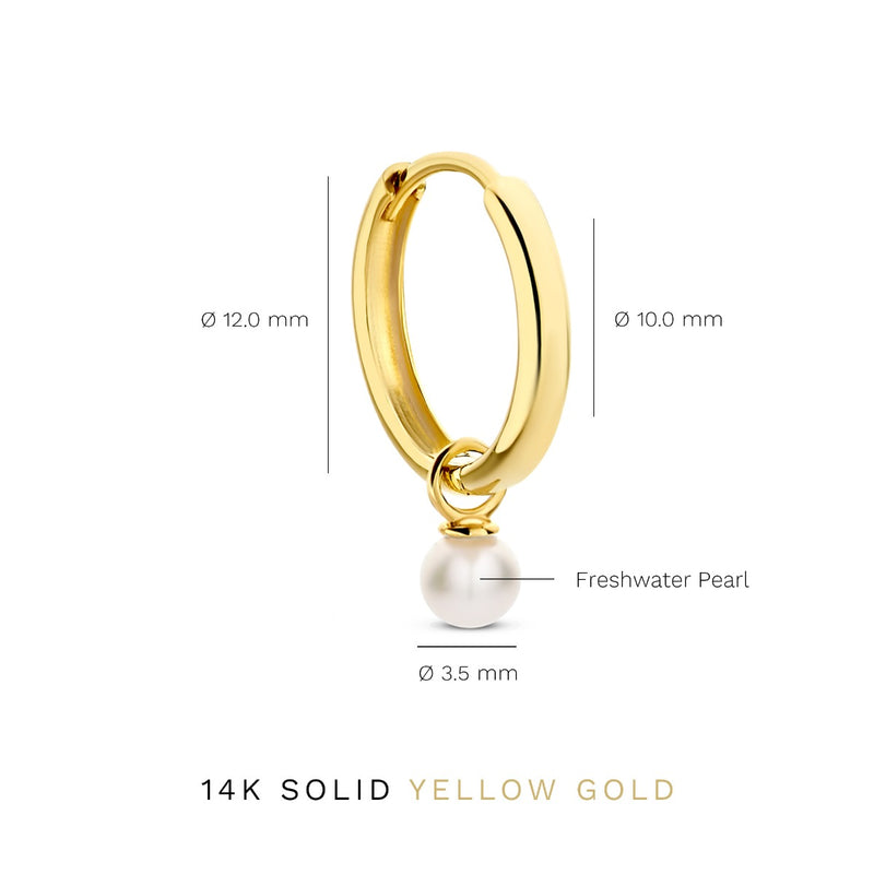 Isabel Bernard Belleville Luna 14 Carat Golden Hoop Earrings IB360158-zoom-