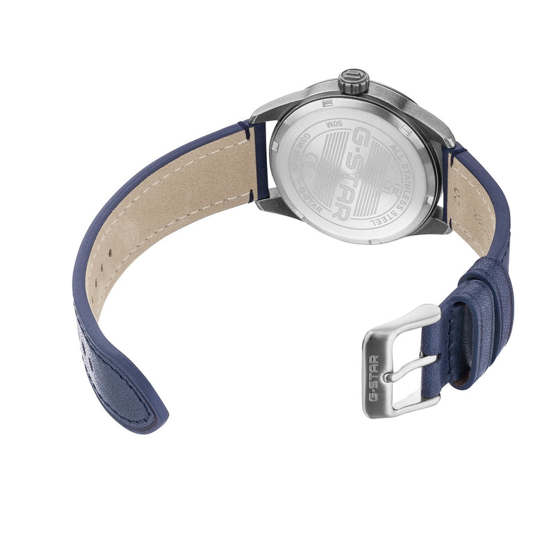 G-STAR Originals Blue Leather Men's Watch GSW.503.04-zoom-