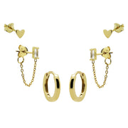 Karma 14 karat gold plated Earparty EPV10GP