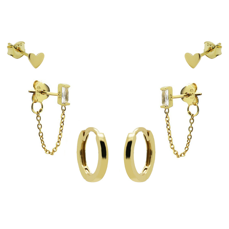 Karma 14 karat gold plated Earparty EPV10GP-zoom-
