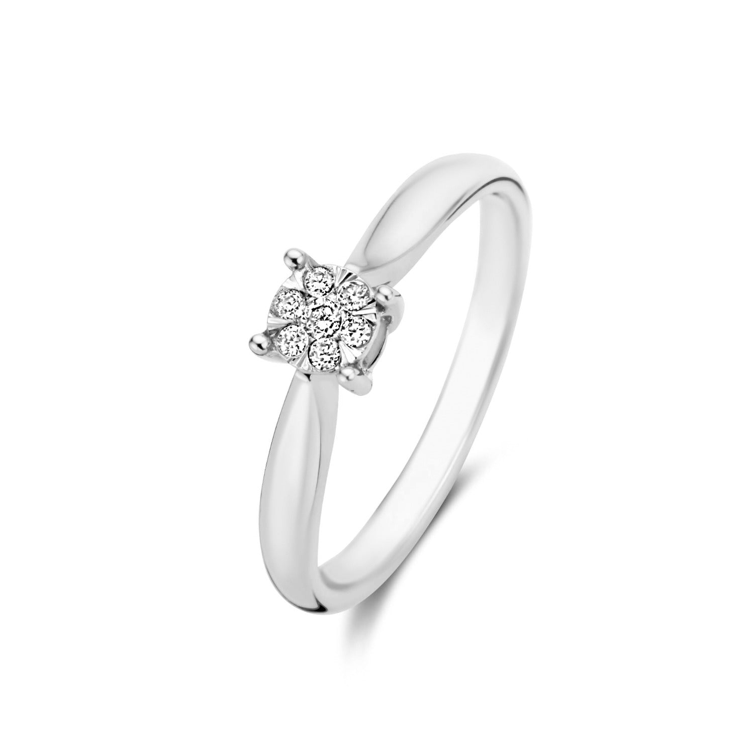 Isabel Bernard De la Paix Hanaé 14 Carat Whitegold Ring | diamond 0.08 ct | IBD330009-50