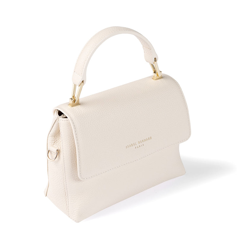 Isabel Bernard Femme Forte Heline Crème Leather Handbag IB21027-zoom-