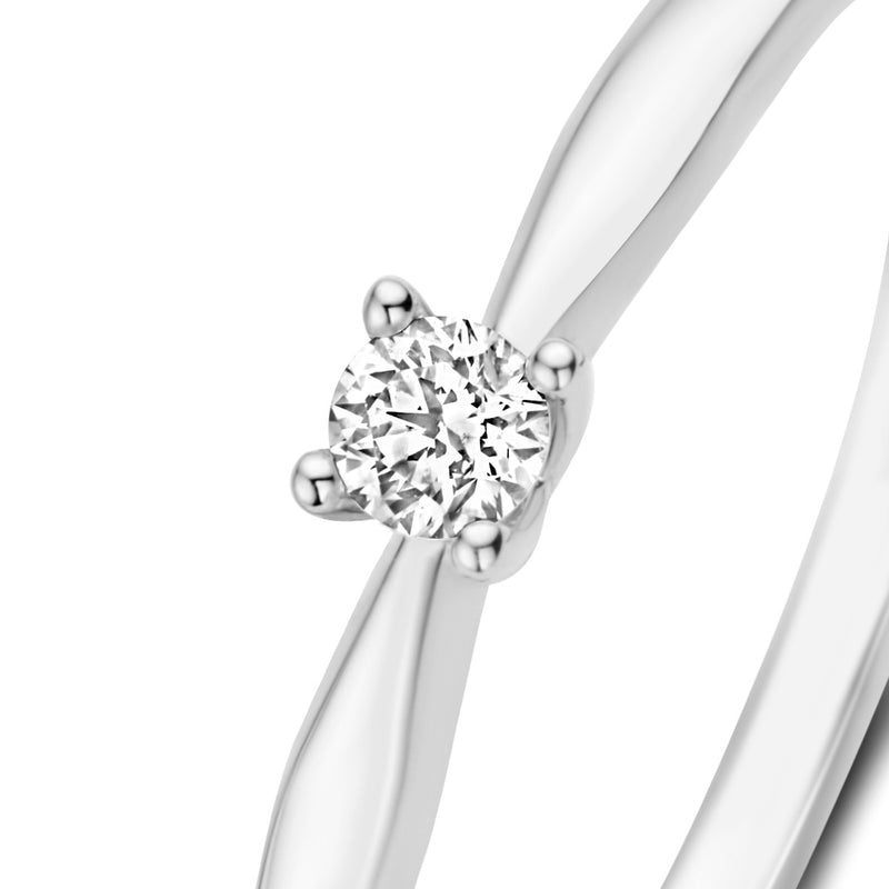 Isabel Bernard De la Paix Celesse 14 Carat Whitegold Ring | diamond 0.07 ct | IBD330005-54-zoom-