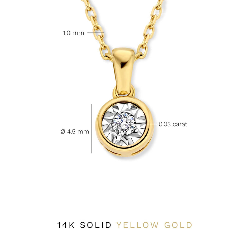 Isabel Bernard De La Paix Inaya 14 Carat Golden Necklace | diamond 0.03 ct | IBD350019-zoom-