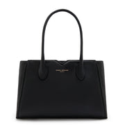 Isabel Bernard Honoré Cloe Midi Black Calfskin Leather Handbag IB25082-001