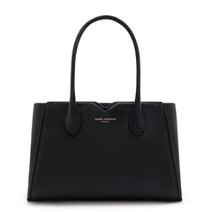 Isabel Bernard Honoré Cloe Midi Black Calfskin Leather Handbag IB25082-001