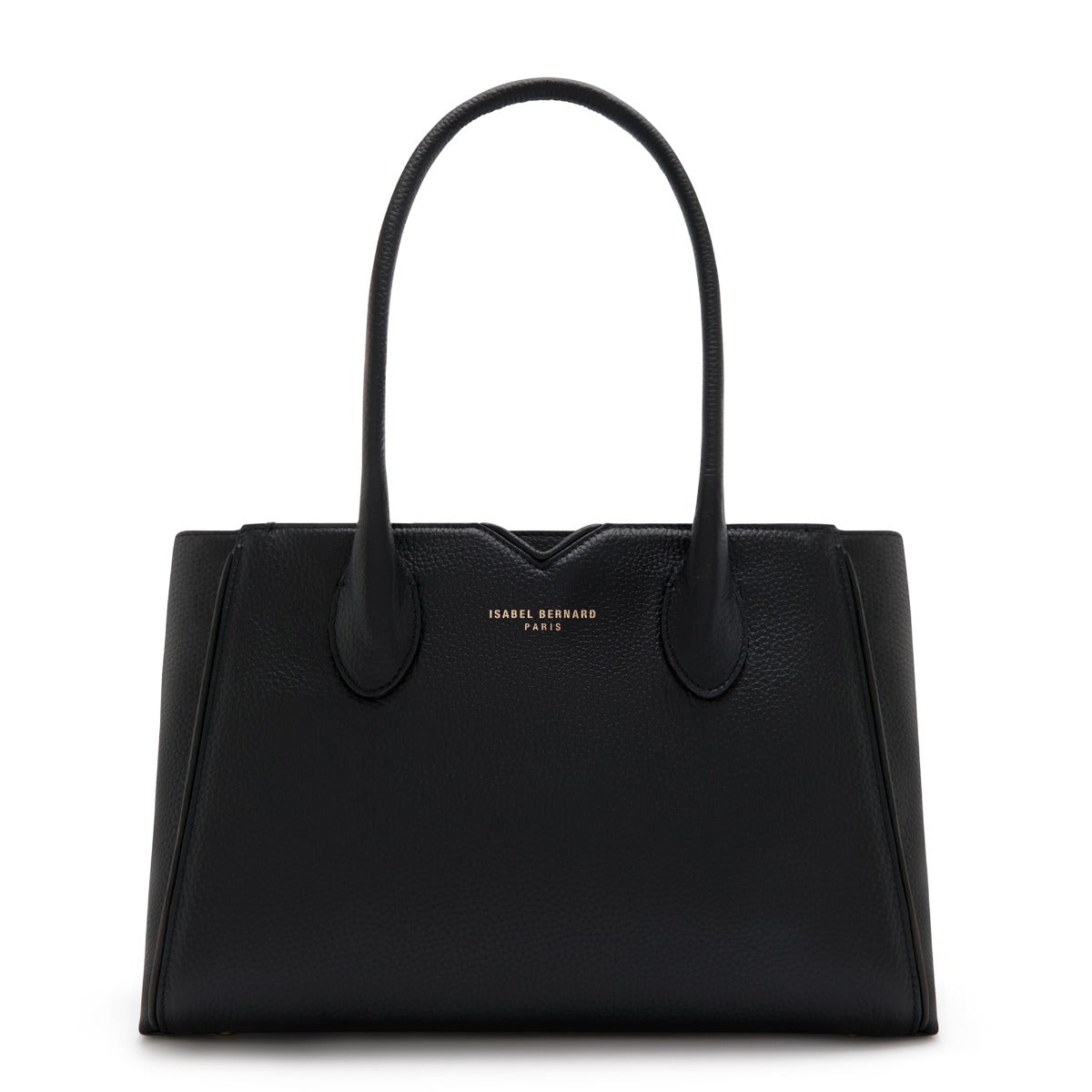 Isabel Bernard Honoré Cloe Midi Black Calfskin Leather Handbag IB25082-001
