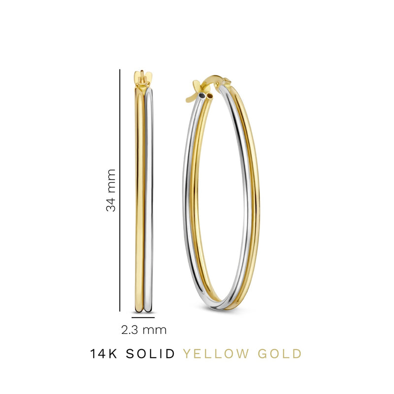 Isabel Bernard Rivoli Flori 14 carat Gold Hoop Earrings IB360257-zoom-