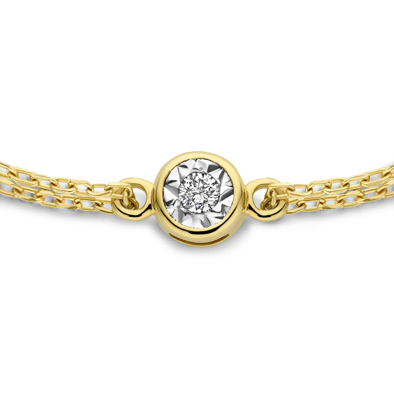 Isabel Bernard De La Paix Inaya 14 Carat Golden Bracelet | diamond 0.02 ct | IBD320011-zoom-