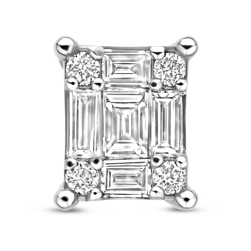 Isabel Bernard De la Paix Maxime 14 karat whitegold stud ear studs with diamond 0.22 carat IBD360031-zoom-