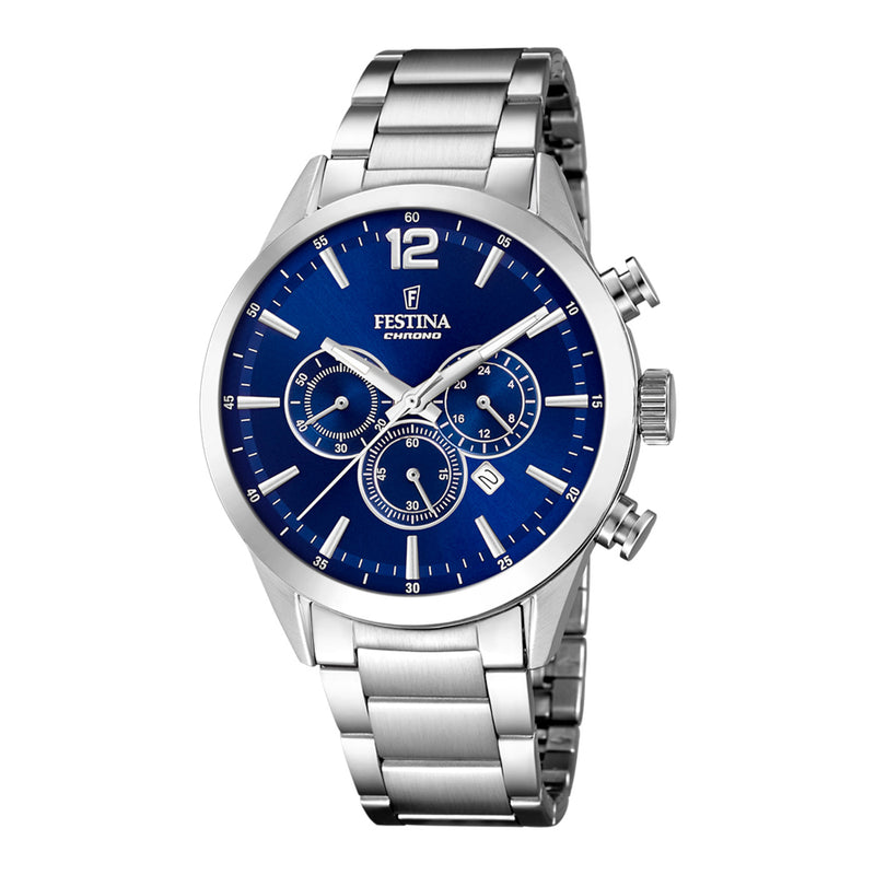 Festina Timeless Chrono Silver Watch F20343/7-zoom-