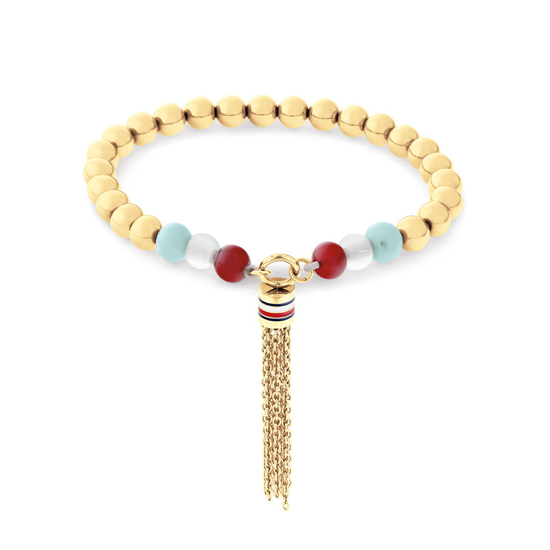 Tommy Hilfiger Stainless Steel Gold-coloured Women's Beaded Bracelet TJ2781042-zoom-