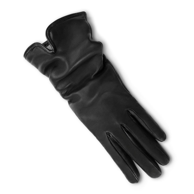Isabel Bernard Honoré Sylvie black goatskin leather gloves IB67004-301-6.5-zoom-