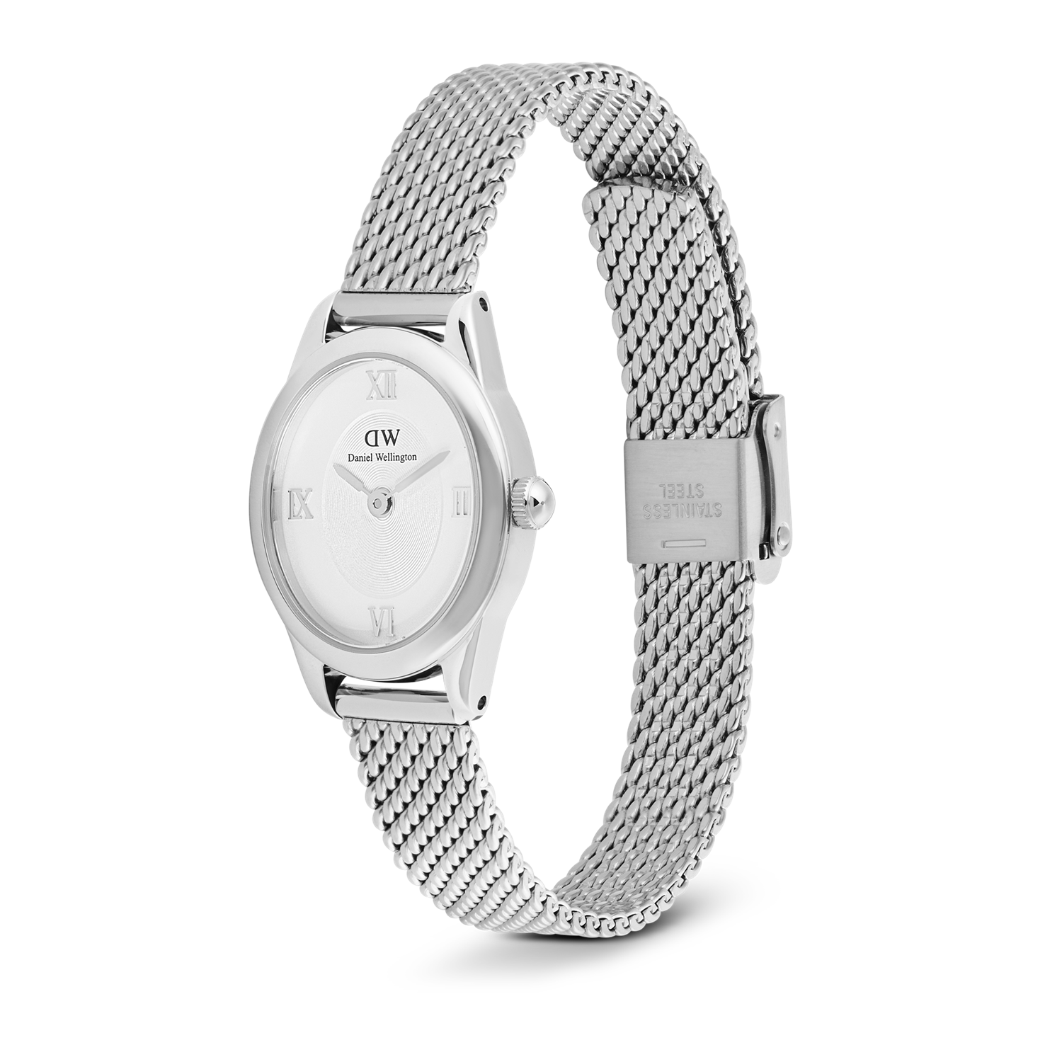 Daniel Wellington Ophelia Mini Mesh White Silver Women's Watch DW00100938