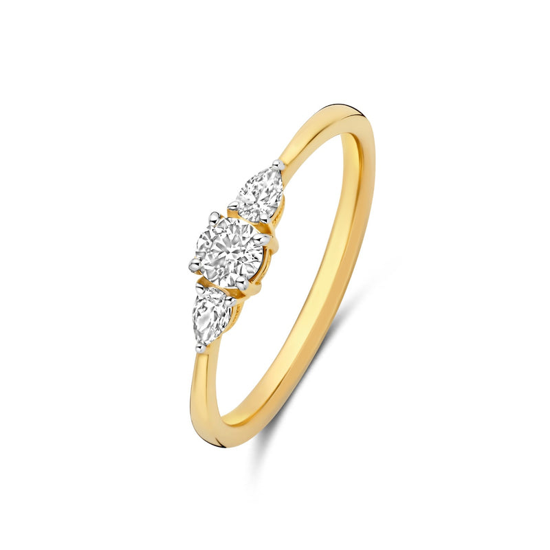 Isabel Bernard De la Paix Nancy 14 karat gold ring with diamond 0.32 carat IBD330041-60-zoom-