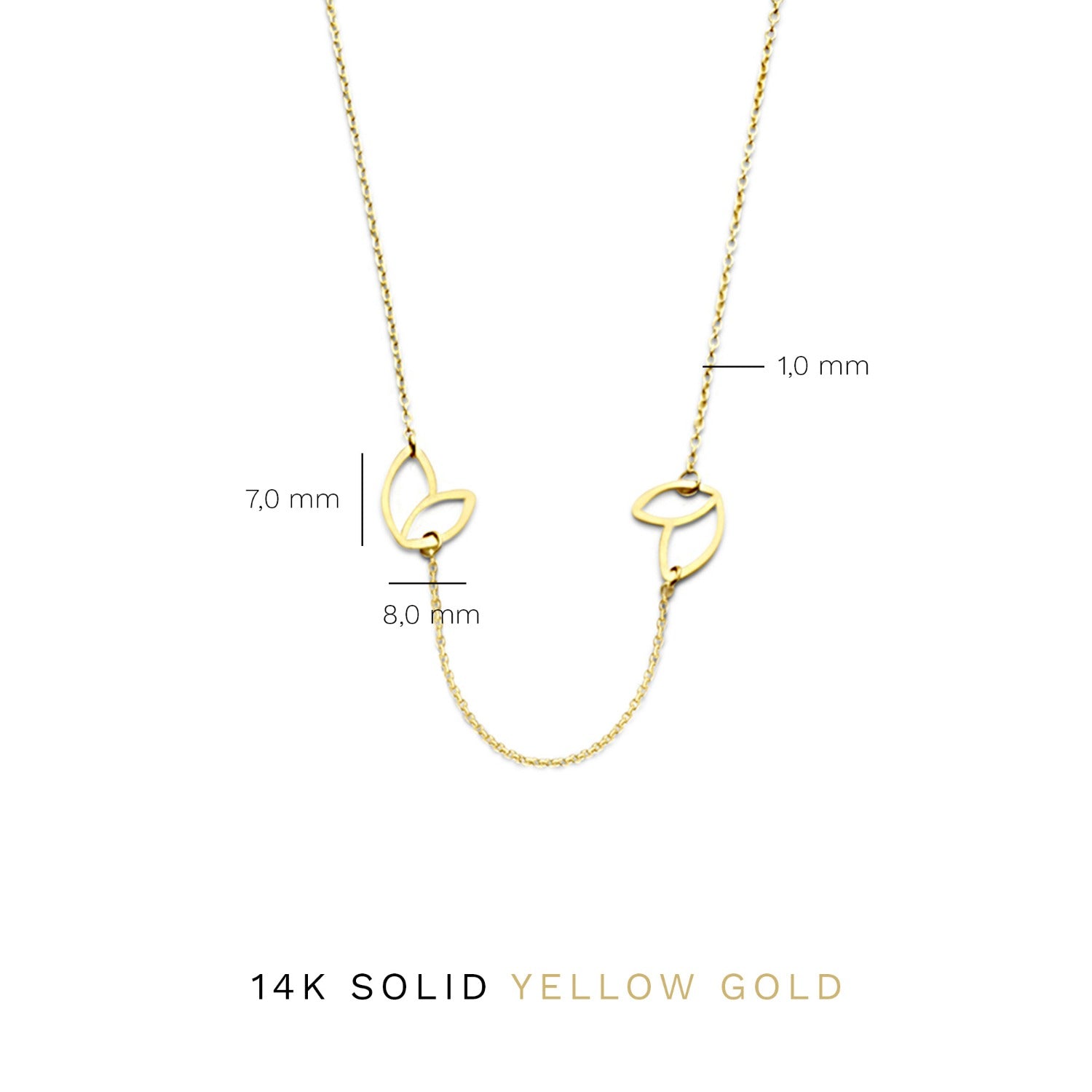 Isabel Bernard Cadeau d'Isabel 14 karat gold necklace and bracelet gift set IB90187
