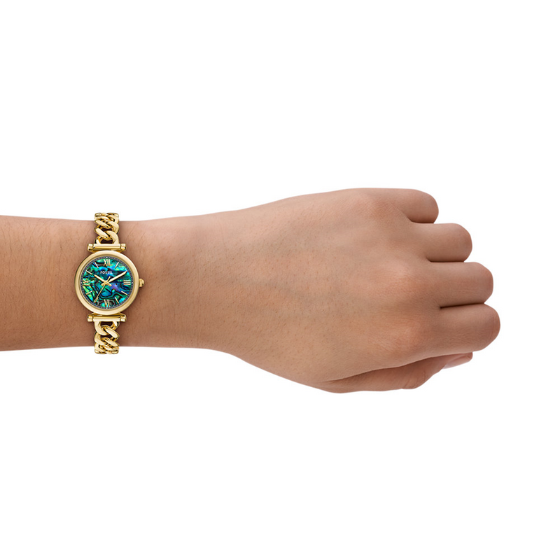 Fossil Carlie Gold and Black Pearl Women's Watch ES5416-zoom-