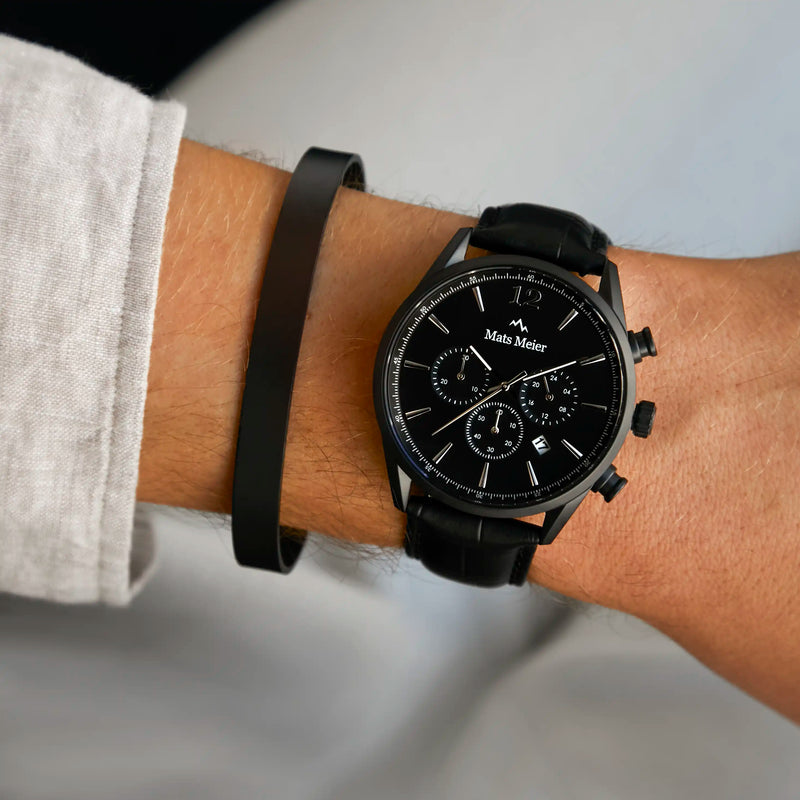 Mats Meier Annecy Black Steel Bracelet MM320017-zoom-