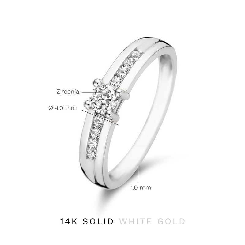 Isabel Bernard Saint Germain Estee 14 Carat Whitegold Ring IB330073-50 (size: 50)-zoom-
