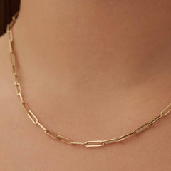 Isabel Bernard Aidee Odile 14 Carat Golden Schakel Necklace IB340160