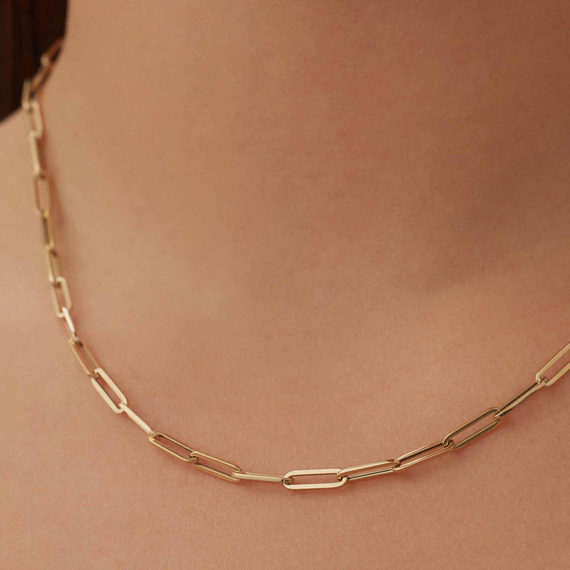 Isabel Bernard Aidee Odile 14 Carat Golden Schakel Necklace IB340160-zoom-