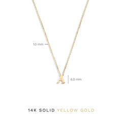 Isabel Bernard 14 Carat Golden Le Marais Chloé Necklace IB340134-A (Letter: A)