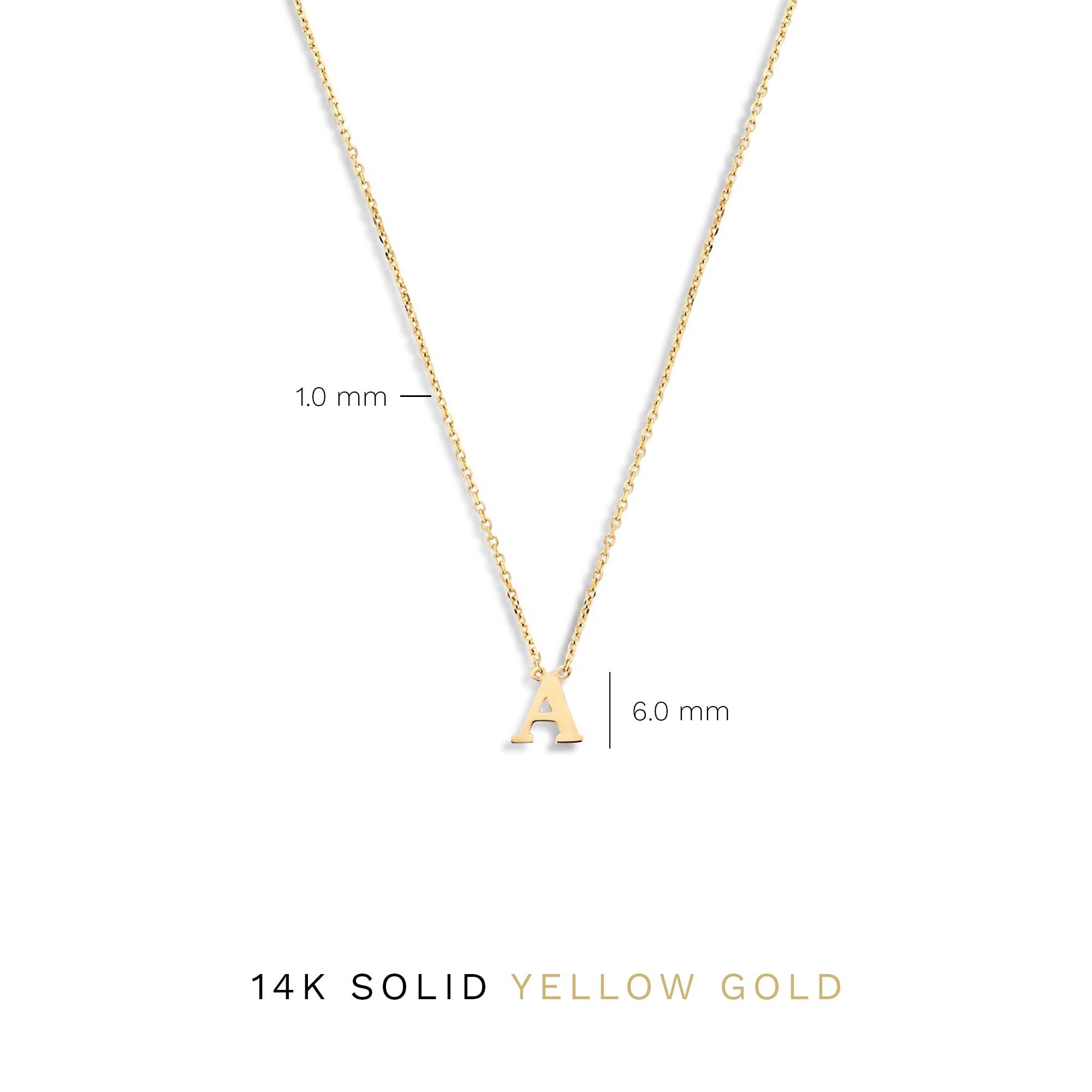 Isabel Bernard 14 Carat Golden Le Marais Chloé Necklace IB340134-A (Letter: A)