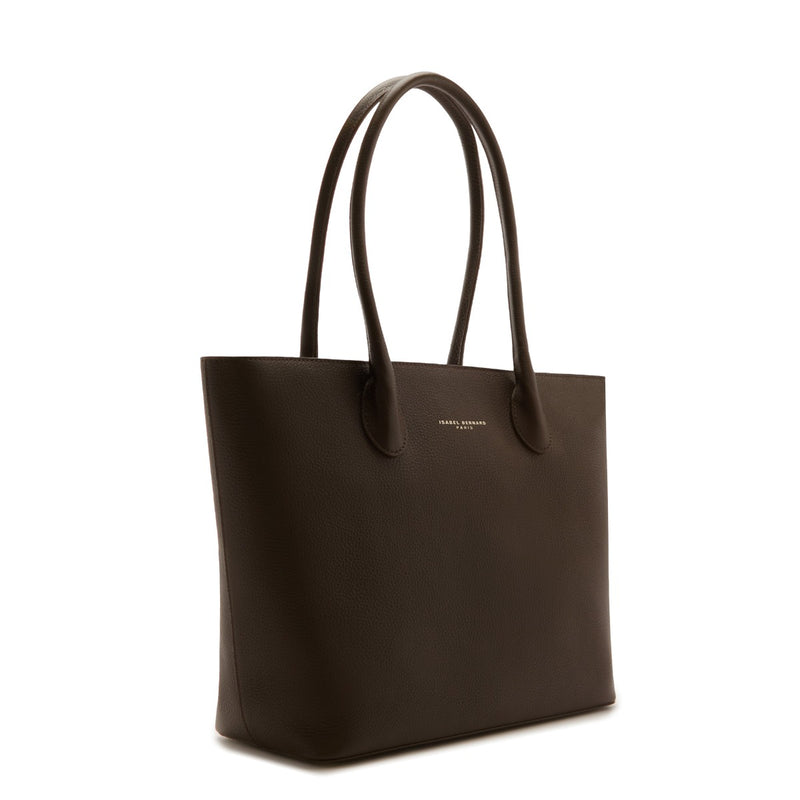 Isabel Bernard Honoré Lysanne Brown Calfskin Leather Shopper IB25089-zoom-