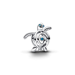 Pandora Moments 925 Sterling Silver Enamel Openwork Sea Turtle Charm 794697C01