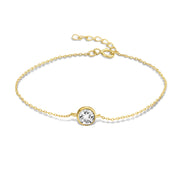 Violet Hamden Venus 925 Sterling Silver Gold-coloured BraceletwithBirthstone VH320010-OCT