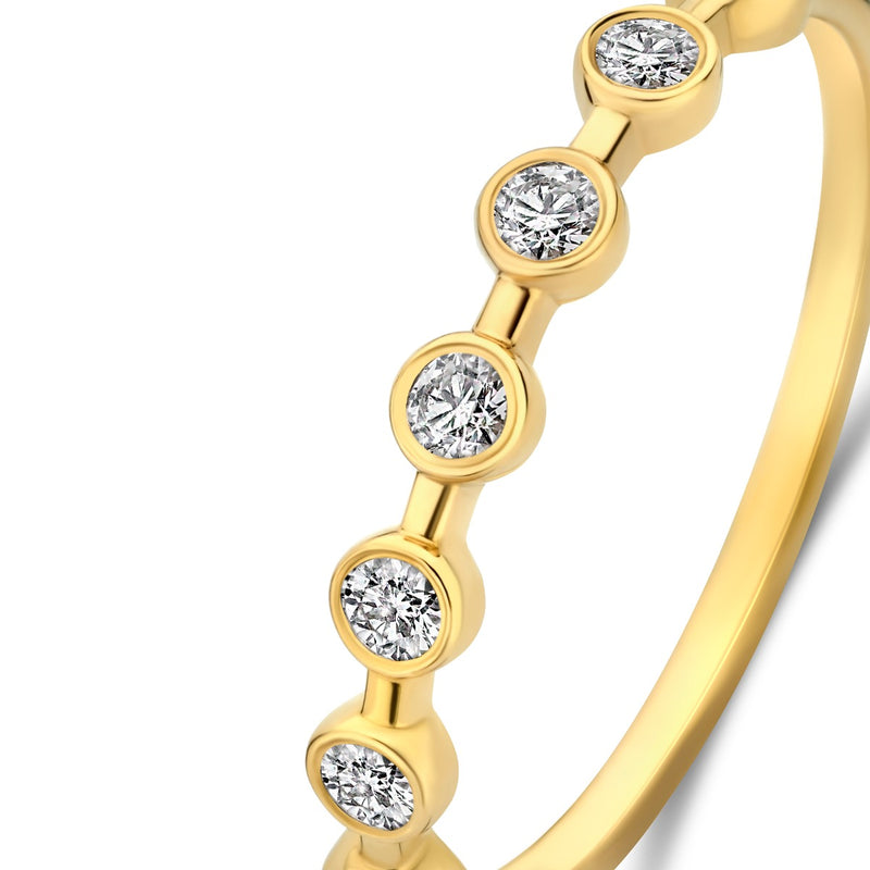 Isabel Bernard De la Paix Flavie 14 Karat Gold Ring With Diamond 0.18 Carat IBD330033-54-zoom-