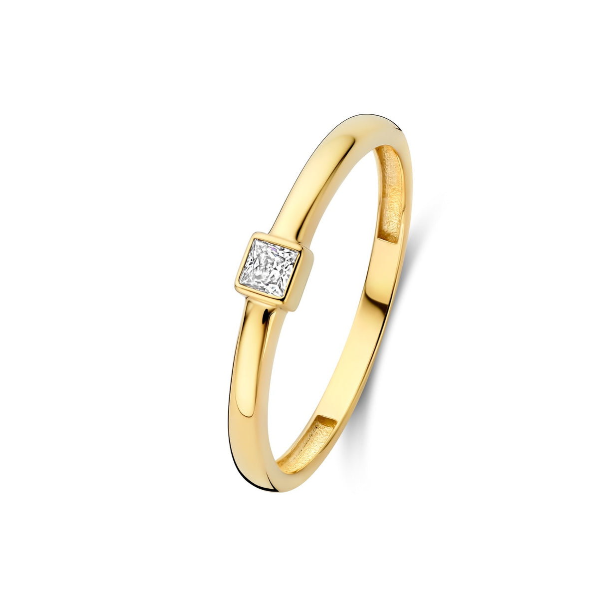 Isabel Bernard Rivoli Jodi 14 Karat Gold Stacking Ring With Zirconia Stone IB330111-50