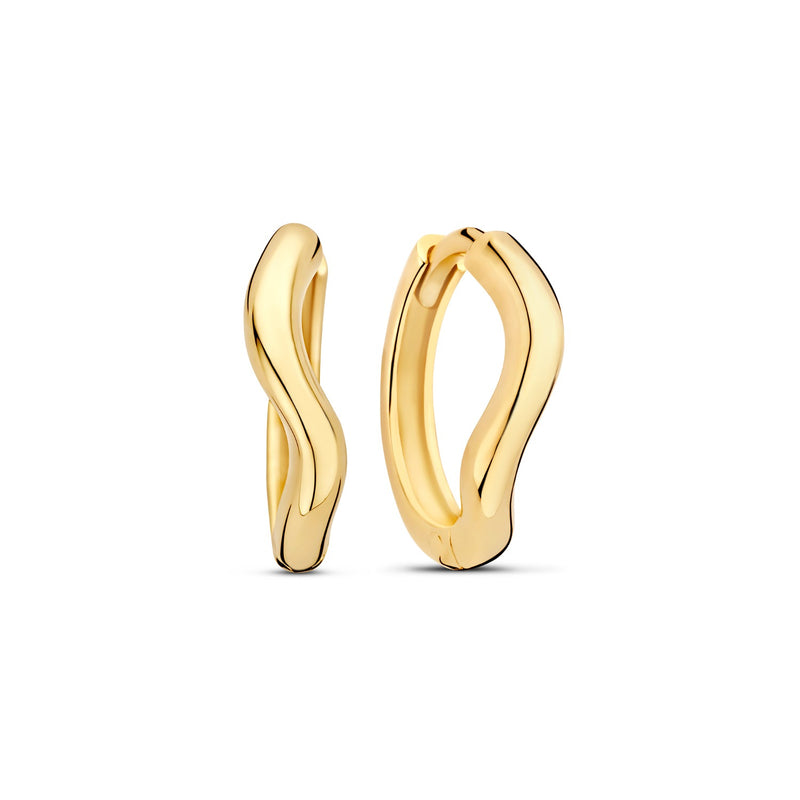 Beloro Jewels La Rinascente Mathilde 9 karat gold hoop earrings (9,6 mm) BO360109-zoom-
