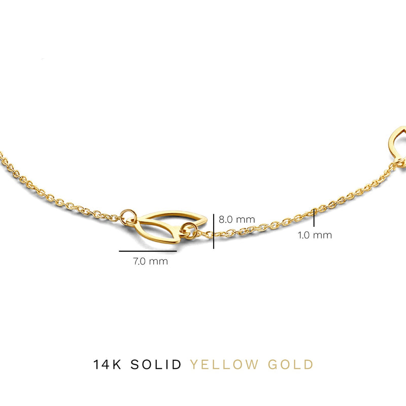 Isabel Bernard Cadeau d'Isabel 14 karat gold necklace and bracelet gift set IB90187-zoom-