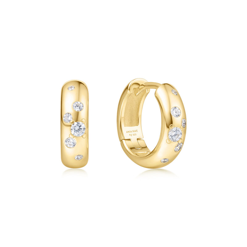 Ania Haie Miss Dainty Gold Coloured Zirconia Earrings AH-E065-04G-zoom-