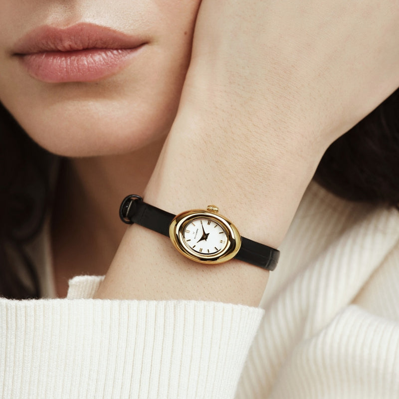 Mockberg Belle Oval Petite Leather Women's Watch MB1412-zoom-