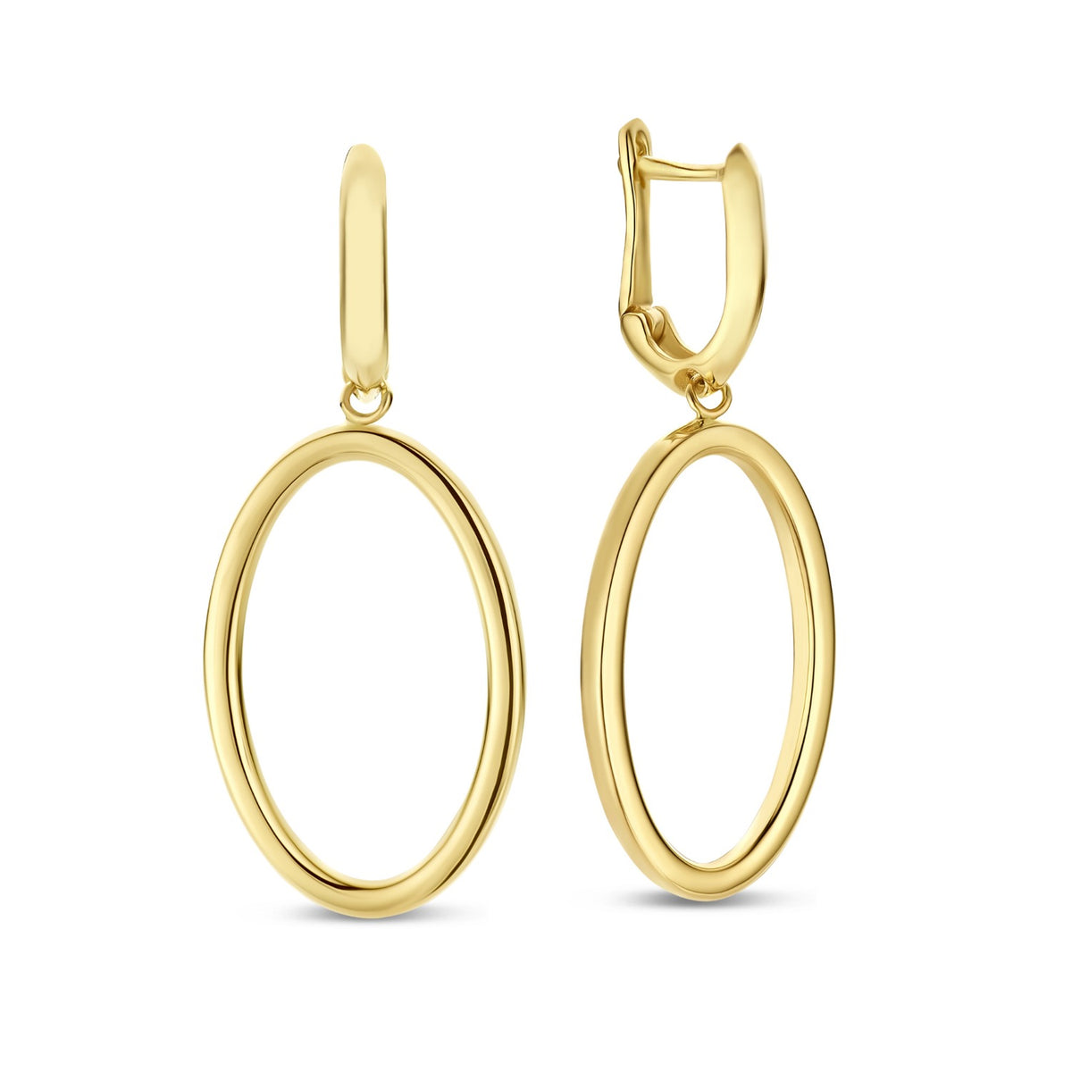 Isabel Bernard Aidee Annette 14 Carat Golden Schakel Drop earrings IB360236