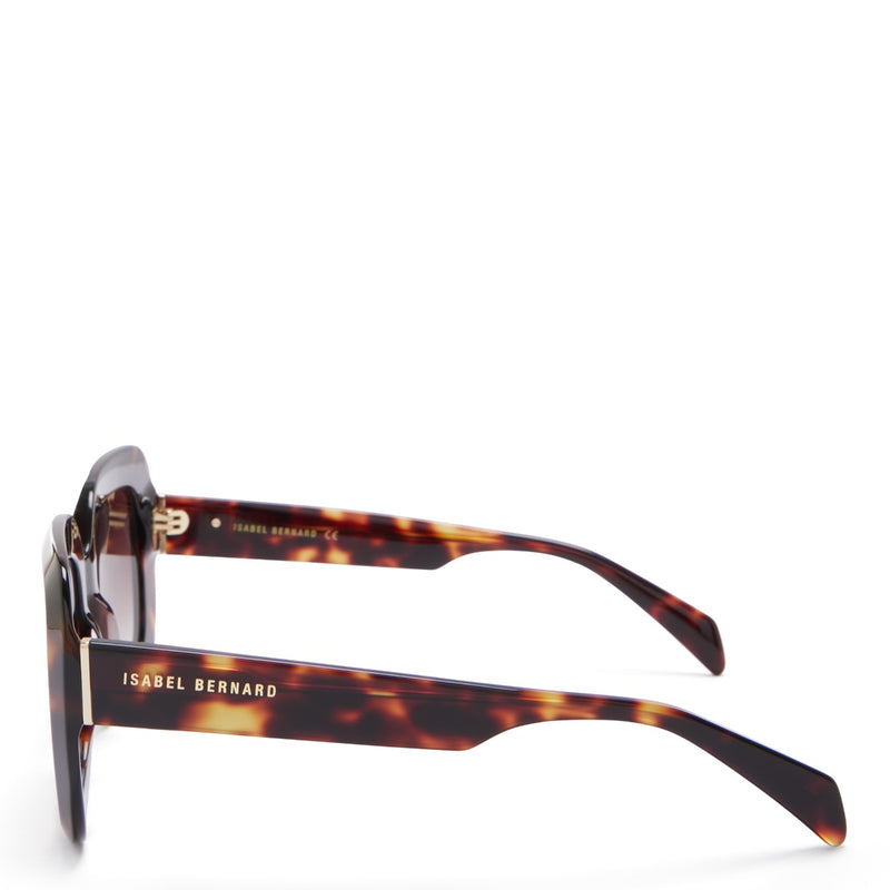 Isabel Bernard La Villette Rive Bruin Tortoise Vierkante Zonnebril IB400003-14-14-zoom-
