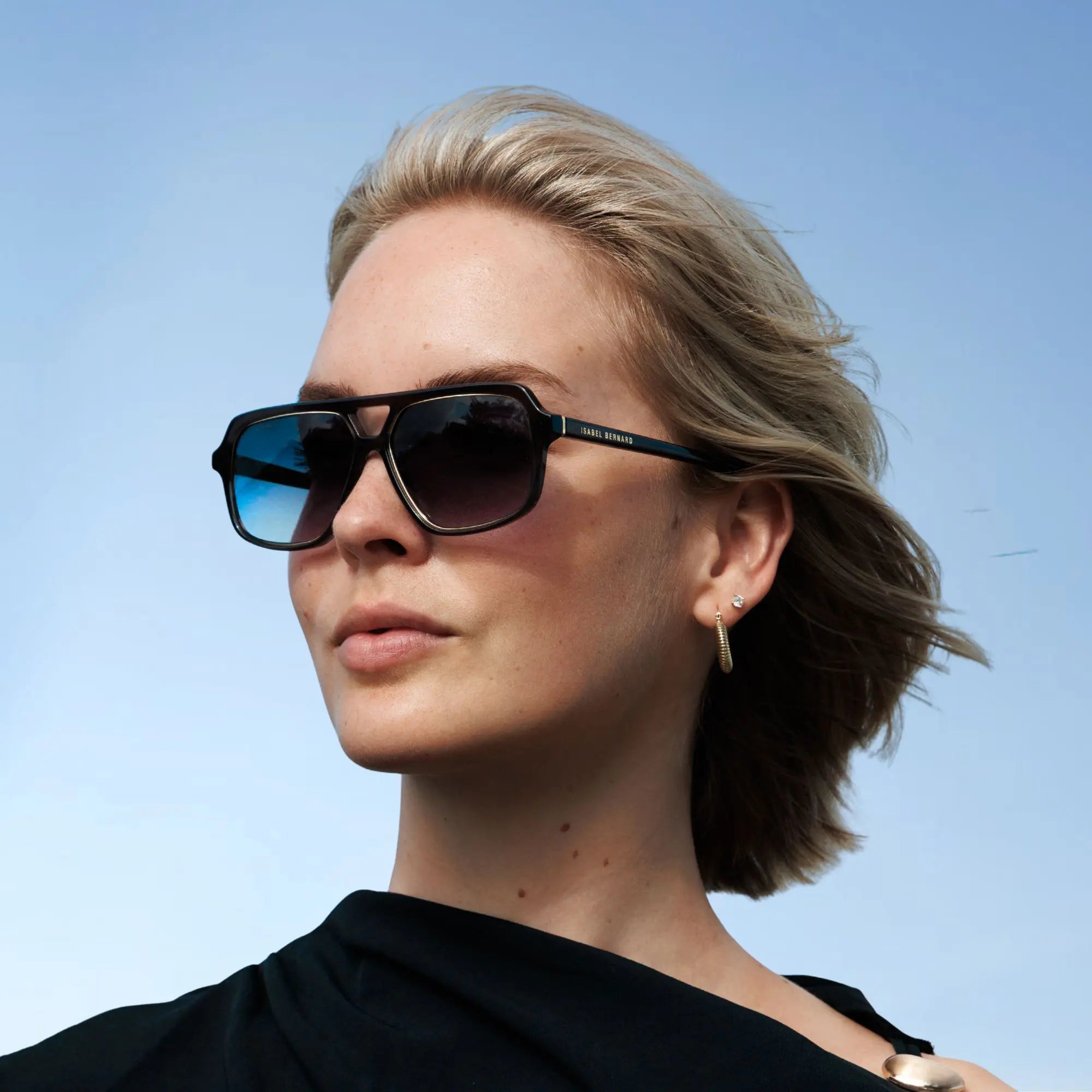 Isabel Bernard La Vilette Milky Grey Sunglasses IB380009-03-01