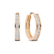 Isabel Bernard La Concorde Tiphaine 14 Carat Rosegolden Hoop EarringswithZirconia IB360095