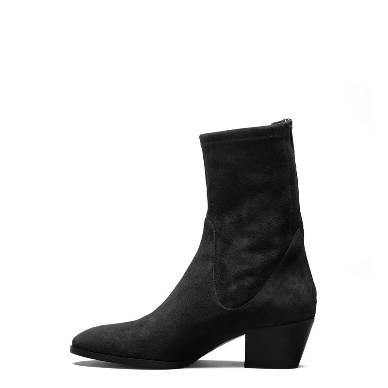 Isabel Bernard Vendôme Estelle Black Stretch Suede Boots IB53013-101-37-zoom-