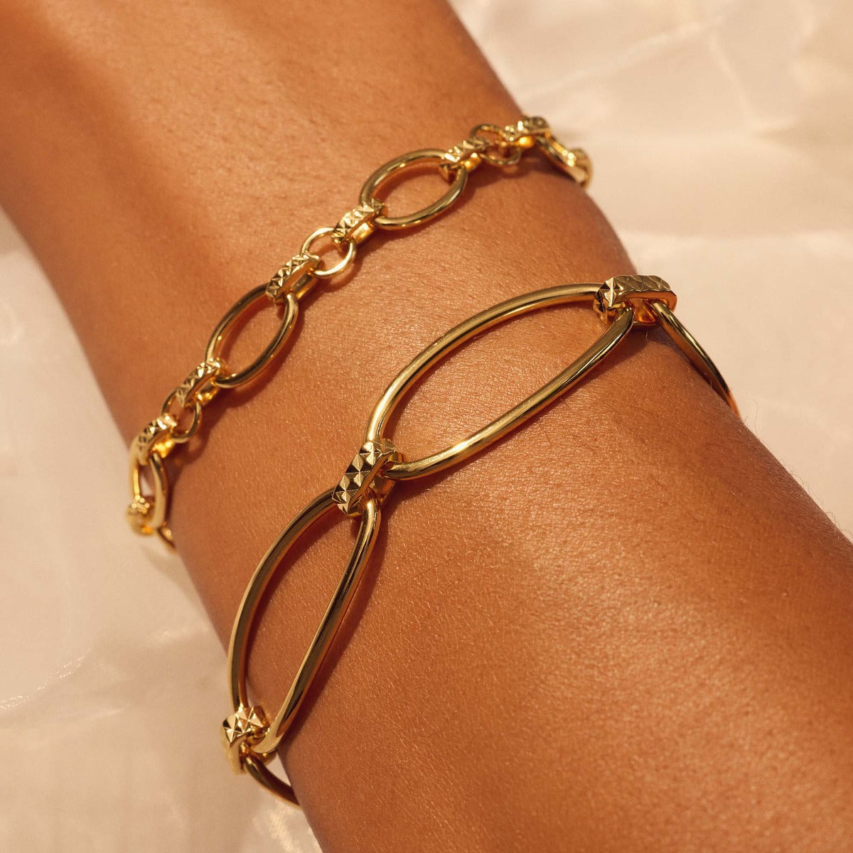 Parte Di Me Bibbiena Poppi Clara 925 Sterling Silver Gold Plated Link Bracelet PDM32146