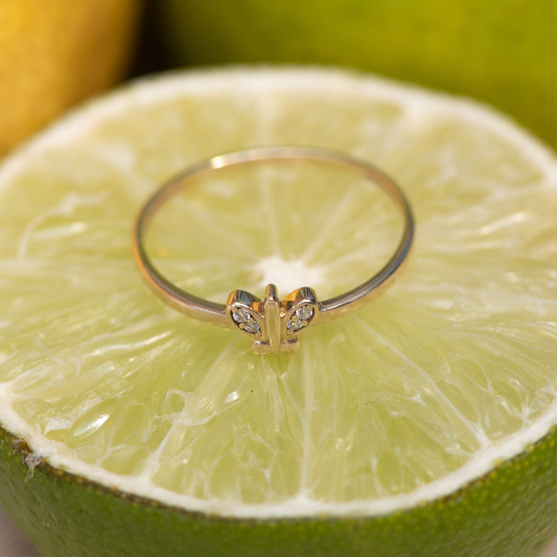 Beloro Jewels Della Spiga Farfalla 9 carat gold Ring BO330006-50-zoom-