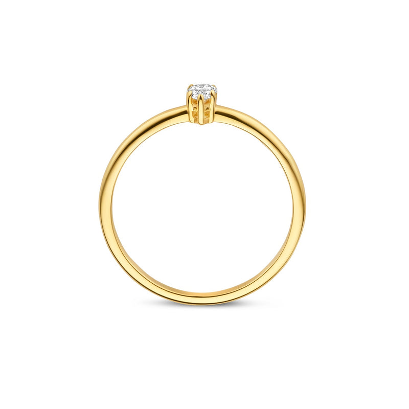 Isabel Bernard De la Paix Eloise 14 karat gold ring with diamond 0.15 carat IBD330044-52-zoom-