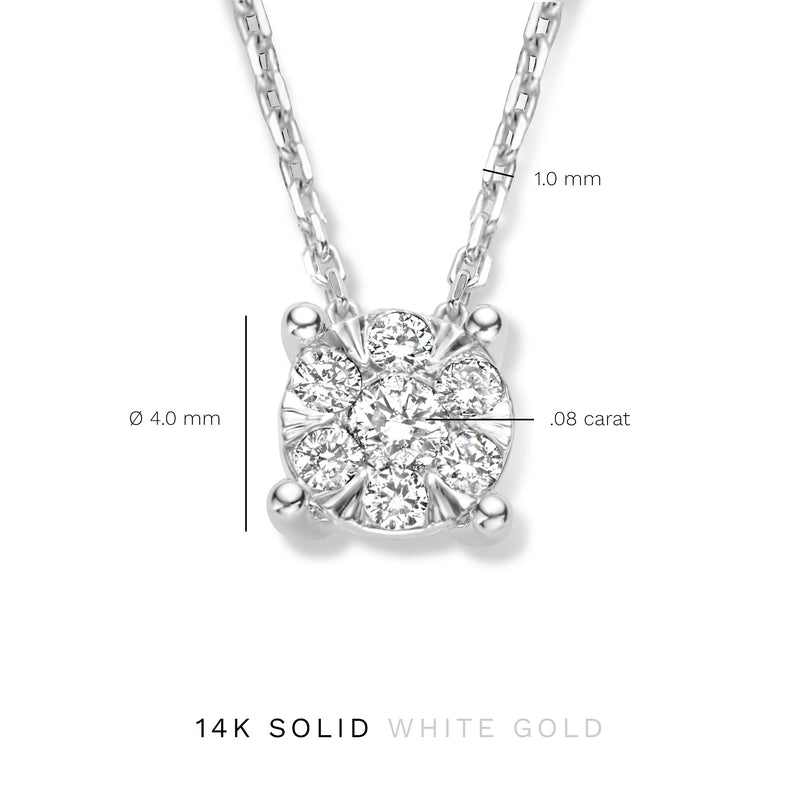Isabel Bernard De la Paix Hanaé 14 Carat Whitegold Necklace | diamond 0.08 ct | IBD350009-zoom-