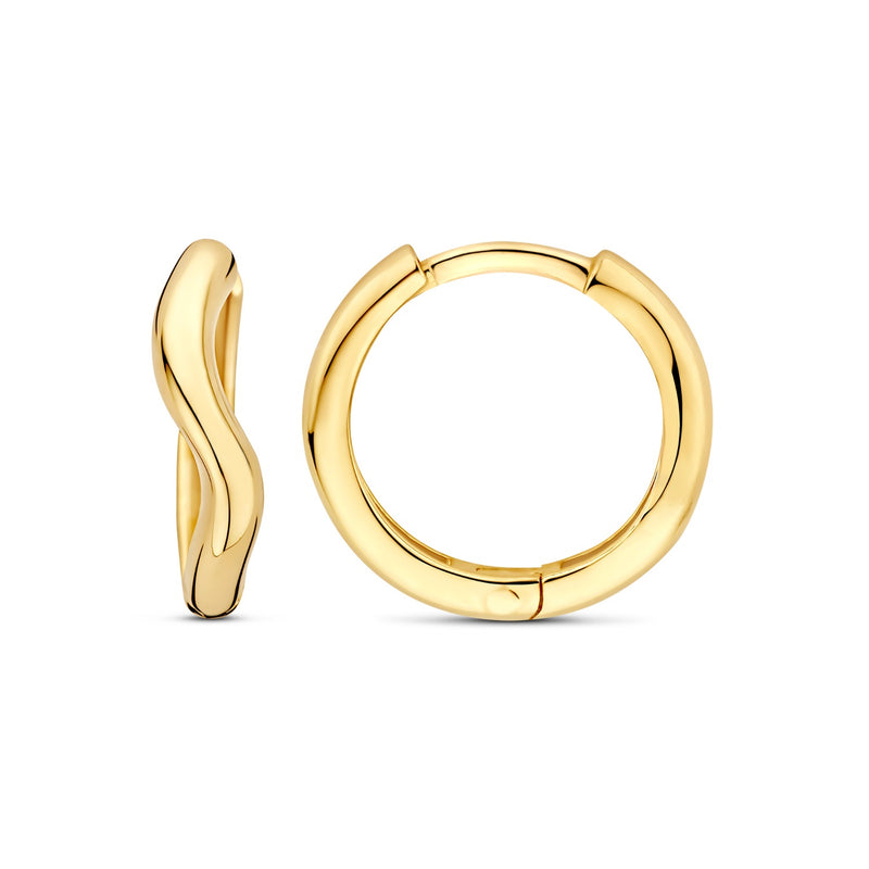 Beloro Jewels La Rinascente Mathilde 9 karat gold hoop earrings (9,6 mm) BO360109-zoom-